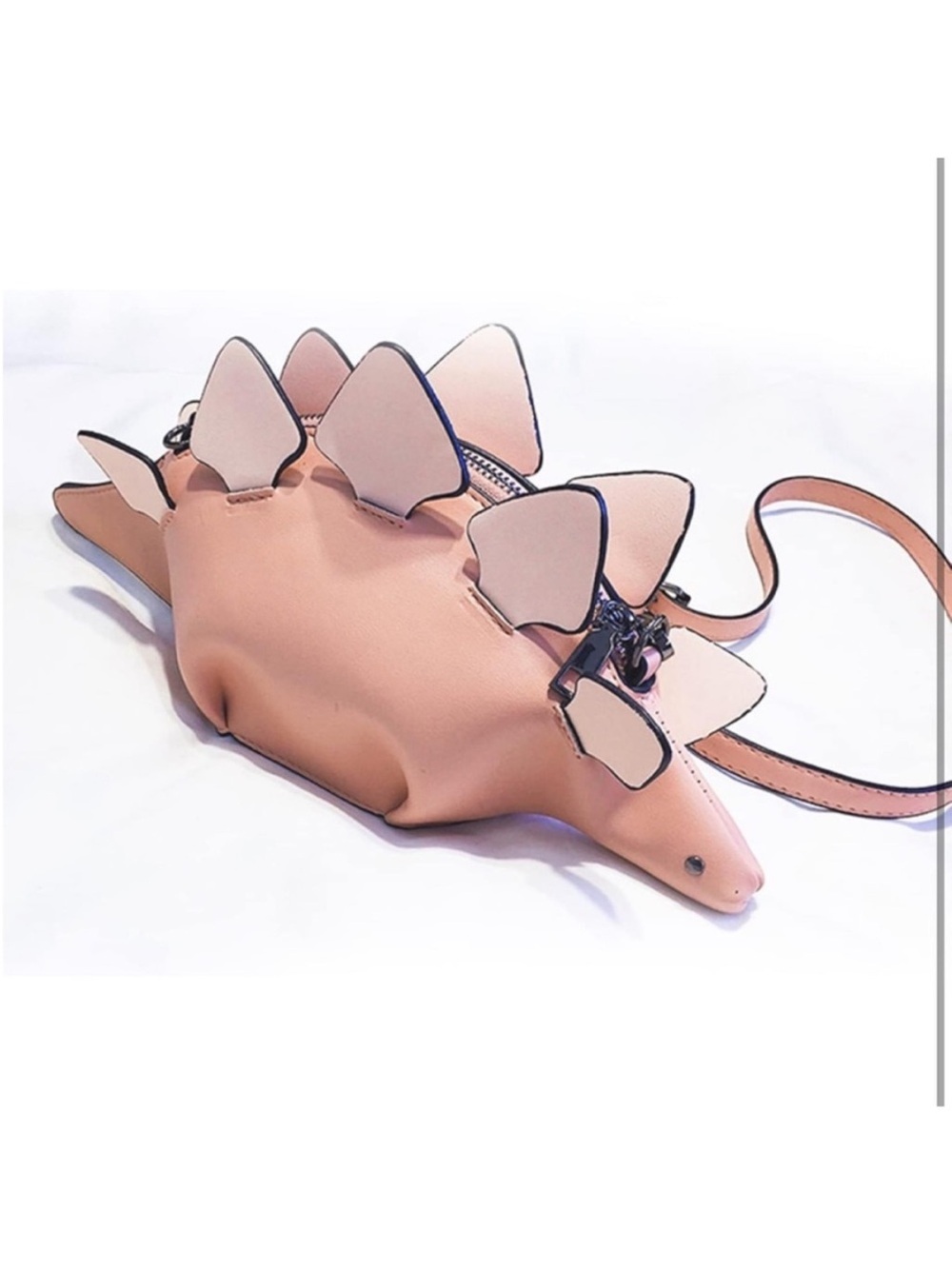 Pink Stegosaurus Dinosaur Crossbody Bag